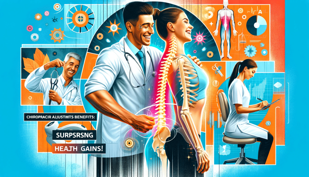Patient experiencing a chiropractic adjustment, highlighting the health benefits of the procedure