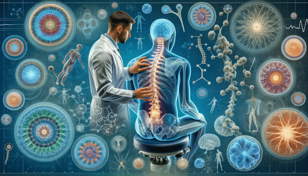 Illustration depicting the science and principles of chiropractic treatment.