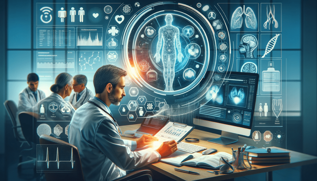 A healthcare professional reviewing a patient's health profile, emphasizing the importance of understanding individual health.